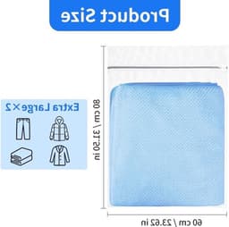 Extra Grote Mesh Waszakken met Rits - Duurzaam en Herbruikbaar voor Delicate Was zoals Truien, Jassen en Ondergoed - 60×80 cm — thumbnail 5