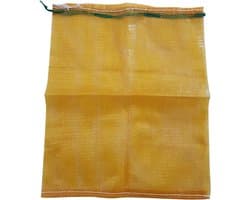 Mesh Geweven Zakken - Opslag Tassen - Hout Opslag - Sterk Polypropyleen - 50 x 60 cm - Oranje