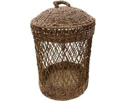 Laundry basket seagrass D40H65cm