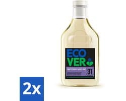 2 x Ecover Vloeibaar Wasmiddel Zwart & Donker - Limoen & Lotus 31 Wasbeurten 1,43 liter - Donker Wasmiddel - Donkere Kleuren - Plantaardig Wasmiddel - Milieuvriendelijk Wasmiddel - Ecologisch Wasmiddel