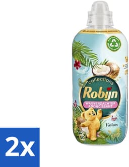 2 x Robijn Collections - Wasverzachter - Kokos - 1,25L - 50 Wasbeurten - Wasverzachter - Kokosgeur - Zachte Was - Frisse Was - Wasverzachter 1.25L — thumbnail 1