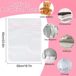 Set van 3 Wasnetten voor de Wasmachine, Ideaal voor Kleding, Sweaters en Sokken (50 x 60 cm) — thumbnail 4