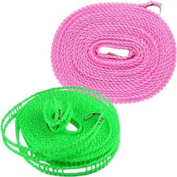 Twee antislip, winddichte plastic waslijnen, Geschikt voor buitengebruik en reizen; de kleur is willekeurig. — thumbnail 2
