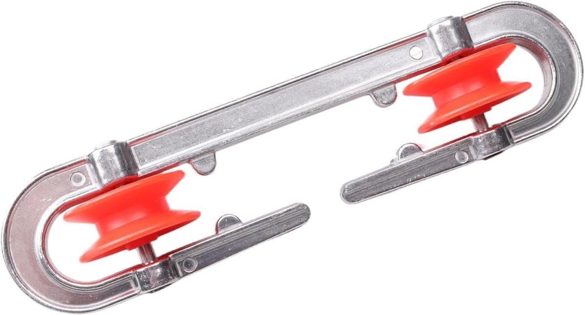 Waslijn Katrol - Waslijn Spanner - Wassen Droogtijd - Weerbestendig Metaal - 18.5 cm Lengte - Zilver — afbeelding 1