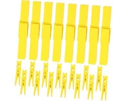 Houten Wasknijpers - Kledingklemmen Pin - Kleding Drogen - Duurzaam Hardhout Metaal - 7.5 cm - Niet gespecificeerd