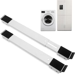Wasmachine Onderstel - Apparaat Rollers - Meubels Verplaatsen - Verstelbaar & Stabiel - 46-71 cm - Wit — thumbnail 1