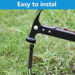 Grondanker - Zwart - 24,5 cm - Stevig Kunststof Grondpin met Haak - Voor Tuin en Camping — thumbnail 4