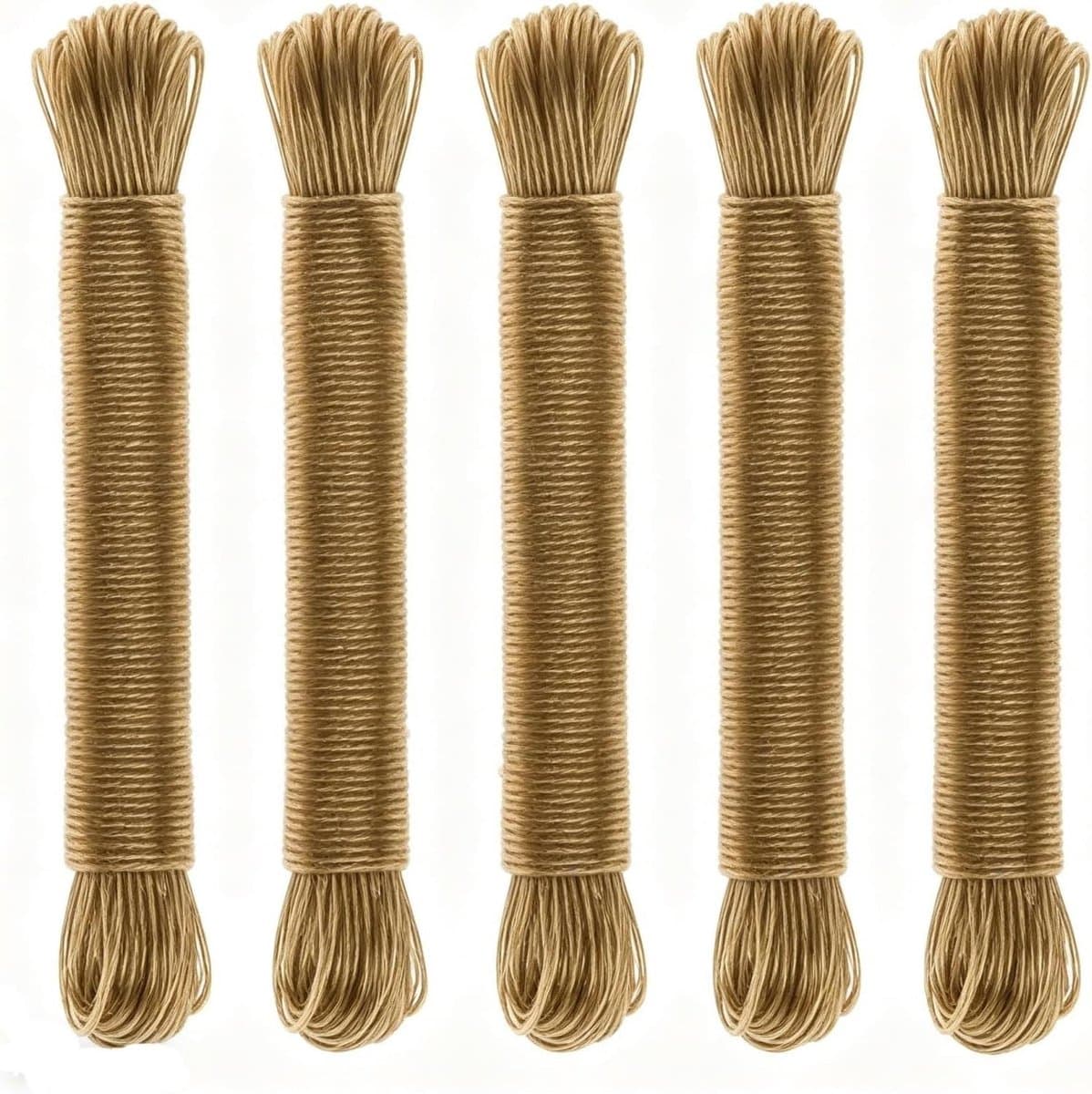 Kunststof Gecoate Waslijn - Waslijn Staalkern - Kleding Drogen - Met Stalen Kern - 30 Meter - Transparant — afbeelding 1