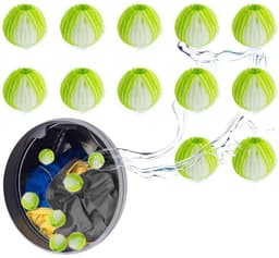 Een set van 12 nylon wasballen van 35 mm, Geschikt voor kleding, jassen, dekens, beddengoed en dierenbedden. — thumbnail 2