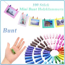 Wasknijpers - kleine wasknijpers om foto's, collages, ansichtkaarten, cadeaus op te hangen — thumbnail 2