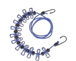 Waslijn 2 Stuks - Outdoor Kledinglijn - Buiten Kleding Drogen - Winddicht Antislip - 180 cm - Blauw