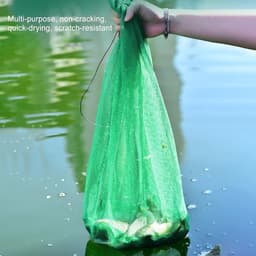 Visnet Tas - Vangnet Opbergzak - Outdoor Visserij - Sneldrogend Nylon - 60x40cm - Groen — thumbnail 2