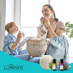 SnelShoppen - 6 LUMINER Droogballen, Wol Ballen voor Wasdroger, Kruidige Geuren met Lavendel en Tea Tree, Natuurlijke Kledingverzachter, Sneller Droge — thumbnail 3