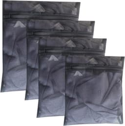 Wasnetten voor de wasmachine - 4-delige set met rits, ideaal voor bh's, sokken, ondergoed en babykleding in 3 maten (zwart) — thumbnail 4