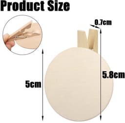 Knijpers Miniatuur - Houten Knijpers - 50 Stuks - Ronde Klemmen - 5 x 5,8 cm - Duurzaam Hout - Houten Clips — thumbnail 5