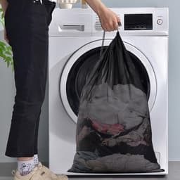 2-pack, netwaszakken, waszakken, reiswaszakken, waszakken, 23 x 34 inch dikke netwaszakken, grote waszakken met trekkoord voor studenten, studentenhuizen, reizen, huis- en appartementbewoners — thumbnail 4