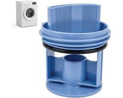 Wasmachine pluizenzeef filter geschikt voor Bosch, Siemens - aftapplug met afdichting - pluizenfilter - pluizenzeef - Blauw