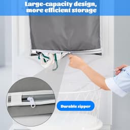 Dailygoods- Waszak Waterdicht - Hangende Waszak - Grote Capaciteit - Polyester - 50 x 77 cm - Ruimtebesparend Ontwerp - Wasmand — thumbnail 3