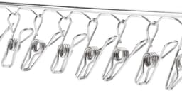 Dailygoods- Wasdroogrek Roestvrij staal - Opvouwbaar Kledingdroogrek - 36 Clips - Winddicht Hanger - Voor Handdoeken/Lingerie - 40cm Lengte - Kledinghanger — thumbnail 3