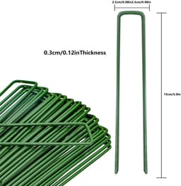 Dailygoods- Tuinharingen 15CM - U-vormige Nagelpennen - Grondankers - Tuinbeveiliging - Onkruidbestrijding - Duurzaam Gegalvaniseerd Staal — thumbnail 3