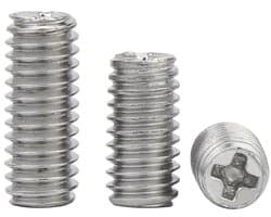 Dailygoods- Madenschroeven M2,5 x 2,5 mm - 100 Stuks - Roestvrij Staal - Pinschroeven - Bevestigingselementen - Schroefdraadpennen