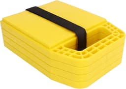 Stabilisator Jack Pads - Nivellerende Blokken - Ondersteuning Voertuig - Stapelbaar Ontwerp - 4 Stuks - Geel — thumbnail 3