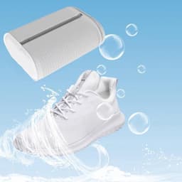 Waszak voor alle soorten sportschoenen en gymschoenen, zak van duurzaam net met ritssluiting voor veilig wassen, herbruikbaar, hoog — thumbnail 4