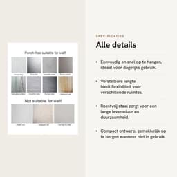 Dailygoods- Waslijn uittrekbaar tot 4,2 m - Roestvrij Staal - Geschikt voor Binnen/Buiten - Maximaal 20 kg - Verstelbaar - Eenvoudig op te bergen - Droogrek — thumbnail 4