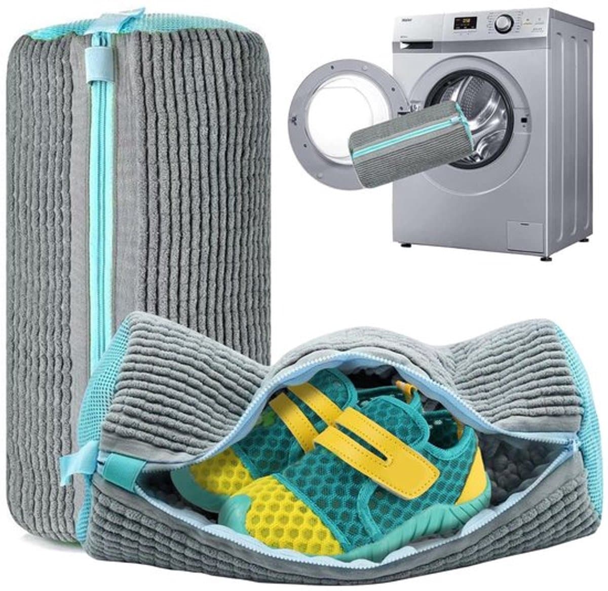 Trainer Wasmachine Tas voor Kinderen, 5,9 * 8,6 inch Herbruikbare en Diepe Schone Schoen Waszak voor Sneakers of Andere Delicatessen - 2 Stuks (voor kinderen) — afbeelding 1