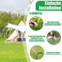 SnelShoppen - Pack van 12 Grondankers, Trampoline Haken, 30 cm U-vormige Gegalvaniseerde Grondankers, Tent Haringen, Storm Tent Pegs voor Camping en T — thumbnail 5