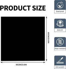 Wasmachinehoes - 60*60 cm - Wasmachine Beschermer - Antislip beschermhoes - Wasmachine Droger Mat - Vloerbeschermmat - Wasmachine Overtrek - Wasmachine Coating - mat - voor wasmachine, droger, keuken, badkamer en campers - zwart — thumbnail 5