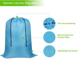 Omgoods - 2-Pack Grote Waszakken met Trekkoord voor Kleding en Beddengoed — thumbnail 2