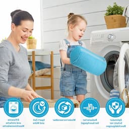 Schoenwaszak voor de wasmachine met verborgen rits, ideaal voor sneakers en sportschoenen, blauw — thumbnail 4