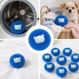 SnelShoppen - 8 Stuks Wasmachine Lintballen - Effectieve Dierenhaar Verwijderaar - Herbruikbare Lintvangers voor Wasmachine - Ideaal voor Huishoudens — thumbnail 2