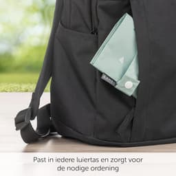 Thijox - Zamboo Nasstas/Luiertas Set - Milieuvriendelijk & Duurzaam - Ökotex Standaard 100 - 3-delige Set - Groene Tassen voor Luiers, Vuile Was en Vo — thumbnail 3