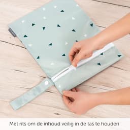 Thijox - Zamboo Nasstas/Luiertas Set - Milieuvriendelijk & Duurzaam - Ökotex Standaard 100 - 3-delige Set - Groene Tassen voor Luiers, Vuile Was en Vo — thumbnail 4