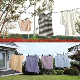 Waslijn - 1,8M - Uitschuifbare Waslijn - Inclusief Wasknijpers - Waslijndraad - Drooglijnen - Waslijn Camping - Reiswaslijn - Roldrooglijn - Wasdraad - Voor Reizen Vakantie Hotel Outdoor - Draagbaar - 1 stuk - Zwart — thumbnail 3