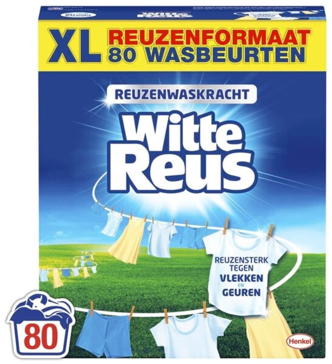 Witte Reus Wasmiddel Poeder 80 Wasbeurten - 4 kg — afbeelding 1
