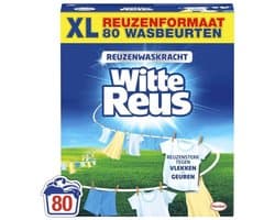 Witte Reus Wasmiddel Poeder 80 Wasbeurten - 4 kg