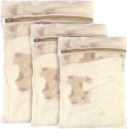 SnelShoppen - 3 Stuks Wasnet voor Wasmachine, Duurzame MESH Waszakken in 3 Maten, Beschermende Waszak met Rits voor Delicate Blouses, Sokken, Ondergoe — thumbnail 1