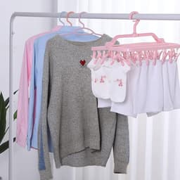 Droogrek met 32 Plastic Wasknijpers, Ideaal voor Kleding, Sokken, Ondergoed en Babykleding — thumbnail 2