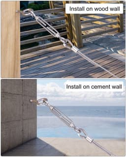 Onzichtbare waslijn - Winddichte hanger voor buiten kamperen - Kampeerwaslijn - kampeeraccessoires - Waslijn - Sterke waslijn - Zilver — thumbnail 3