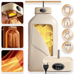 Compacte 360° Wasdroger Met Condensor En Hete Lucht - 600W 1/2/4 Uur Timer Stil (45 db) - UV-Sterilisatie Opvouwbaar Ideaal Voor Appartementen En Campers — thumbnail 1