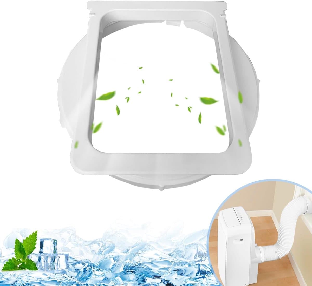 Afvoerslang Airco Klimaat - Koppelstuk Mobiele Airco Afvoerslang - Airconditioning afvoerslang - Verlengstuk van de uitlaatpijp van de airconditioning - Geschikt voor Ø16cm - Wit — afbeelding 1