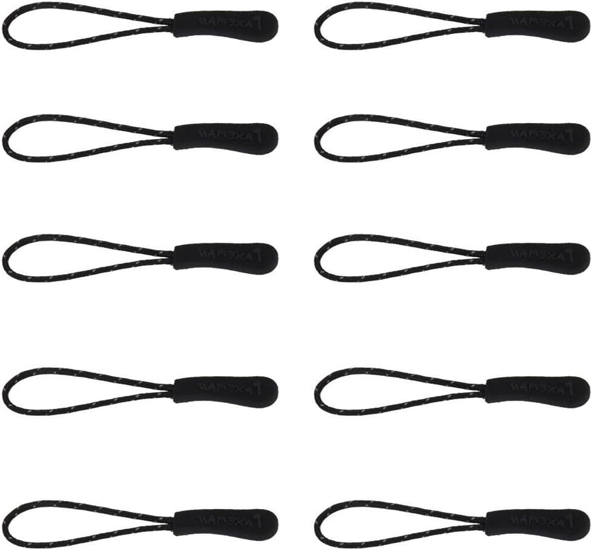Ritsverlengers - Hanger trekkers - Kleding reparatie - Reflecterend ontwerp - 10 stuks - Zwart — afbeelding 1