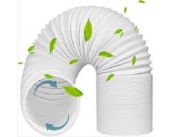 Draagbare Airconditioner Afvoerslang - Flexibele Slang Airco - Airconditioning Ventilatie - Hittebestendig Materiaal - 2 Meter - Wit