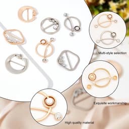 T-shirt-clips - Kledingklemmen - Elegante parels - Gemengde kleuren - Decoratieve clips - Voor sjaals en kleding - 8 stuks — thumbnail 3
