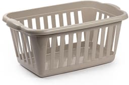 Storage Solutions Wasmand van 40 liter - 2x - 60 x 40 x 26 cm - - taupe - kunststof - wasgoed manden - huishouden — thumbnail 4