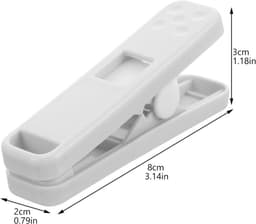 4 stuks- Wasknijpers-wasknijpers kunststof -wasknijpers groot-wasknijpers plastic -Badlaken Knijpers -Strandlaken Knijpers-Handdoek Knijpers-Voor dagelijks wasgoed, strandhanddoek, badhanddoek--Winddicht- Anti Slip-Wit-8.5cm — thumbnail 5