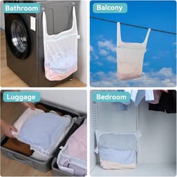 SnelShoppen - 2-delige waszak met handvat 13 x 40 cm en 40 x 45 cm | Gevoelige kleding wasnet met duurzame rits voor bh's en blouses — thumbnail 5